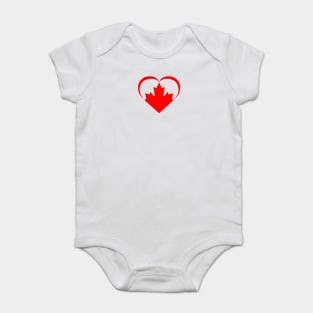 Canada Heart 2018 Red 2 Baby Bodysuit